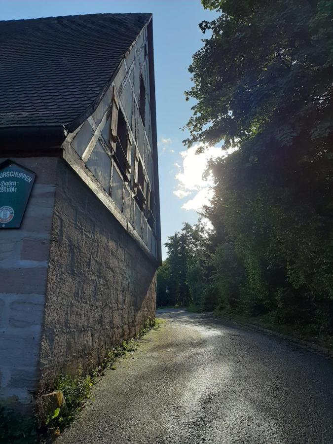 Ferienwohnung Kunst Und Kulturschuppen Hasenmuehle Kammerstein Exterior foto